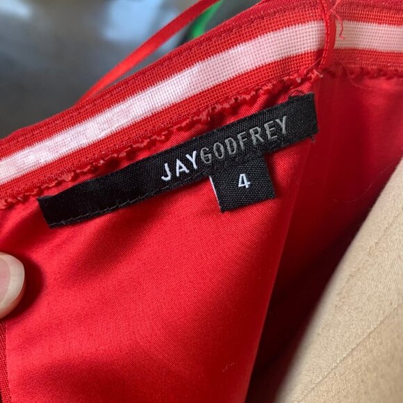 JayGodfrey Memphis Strapless Red Dress Womens Size 4 - Picture 6 of 10